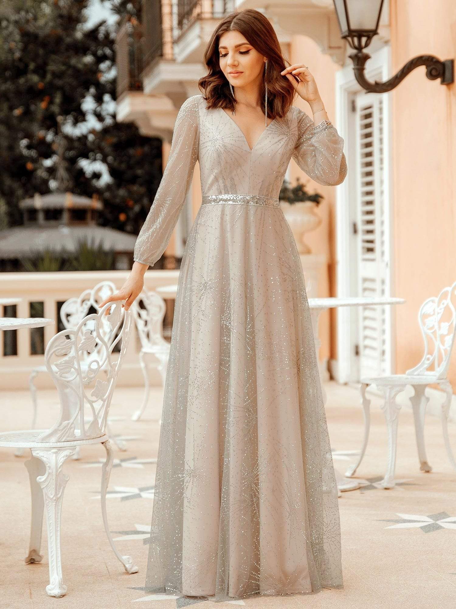 Prom Dresses Lantern Long Sleeve Maxi ...